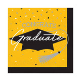 Creative Converting School Spirit Yellow Graduation Dinner Napkins – 108ct
