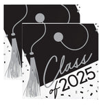 Creative Converting School Spirit White Class of 2025 Paper Beverage Napkins - 108 Count