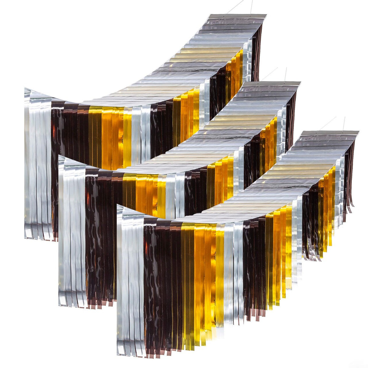 12 Ft. Metallic Black, Silver and Gold Foil Ceiling Decoration