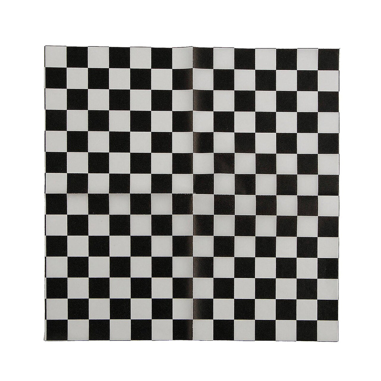 12" x 12" Black & White Checkered Food Basket Liners - 12 Pc.