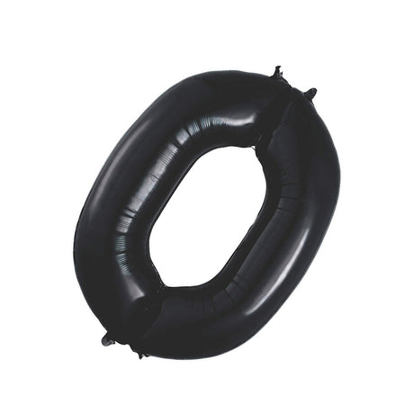 34" Black Number 0 Shaped Mylar Balloon – Everyday Fun Decoration