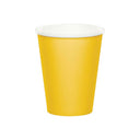 9 oz School Bus Yellow Paper Party Cups – 24 Count Disposable Set