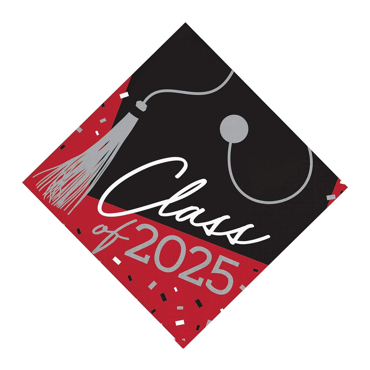 Creative Converting School Spirit Red Class of 2025 Paper Beverage Napkins, 108 ct.