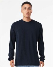 Image 1: Bella Canvas Men's Triblend Crewneck Long Sleeve TeeImage 2: Soft triblend men's long sleeve shirtImage 3: Premium Bella Canvas men's apparelImage 4: Blank men's shirt for custom printingImage 5: Lightweight casual long sleeve teeImage 6: Comfortable crewneck jersey shirt