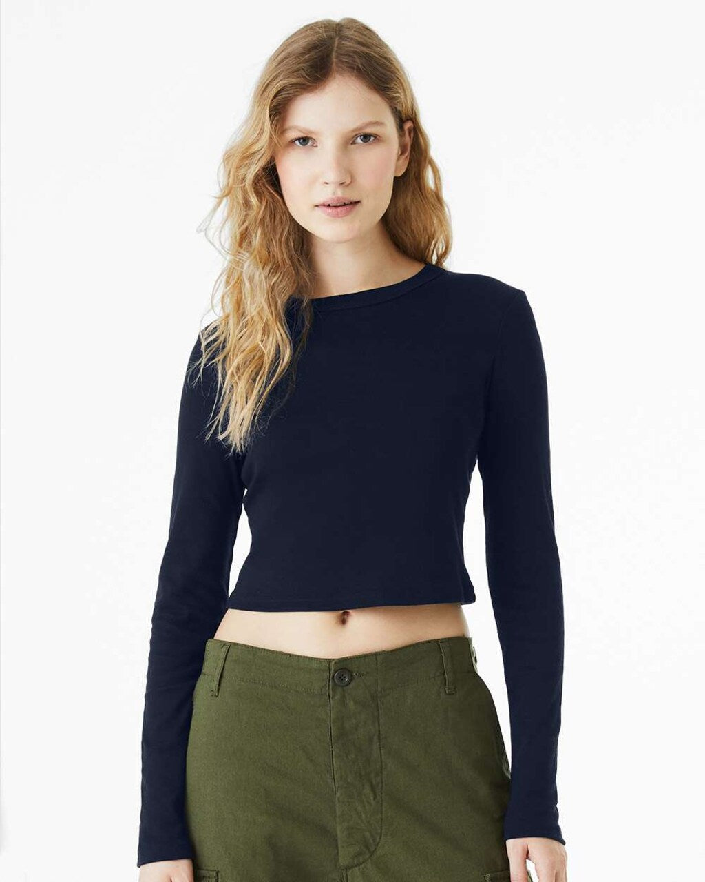 BELLA + CANVAS® Women's Micro Rib Long Sleeve Baby Tee