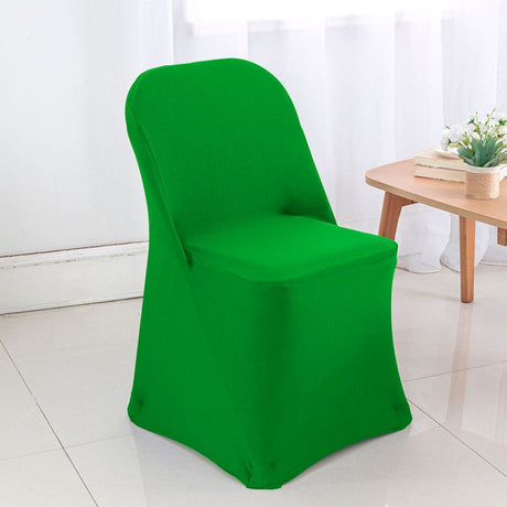 Emerald Green Stretch Chair Cover for Folding Event Seating