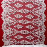 Beaded Lace Fabric on Polyester Net Mesh 53"