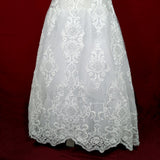 Beaded Lace Fabric on Polyester Net Mesh 53"