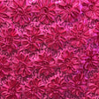 Fuchsia Sequined Rosette Satin Fabric