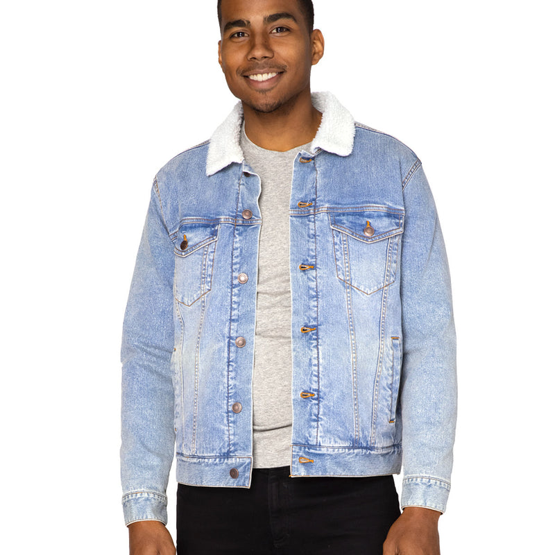 Unisex Sherpa-Lined Denim Jacket