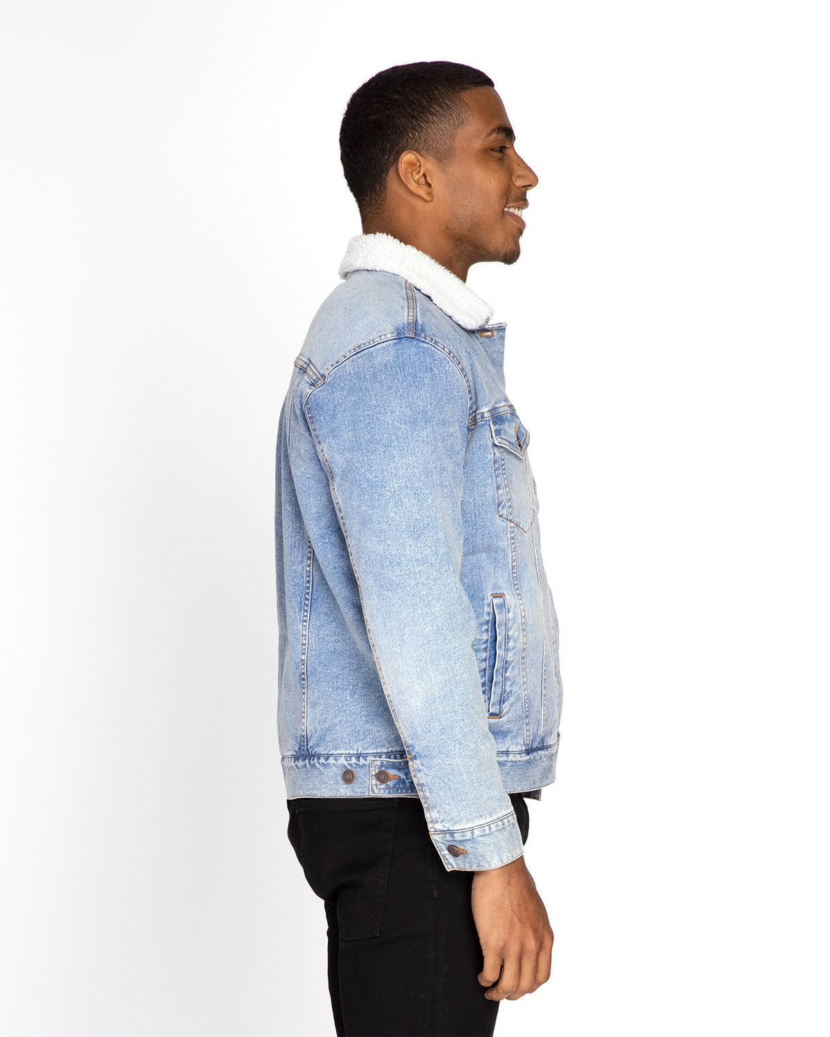 Unisex Sherpa-Lined Denim Jacket