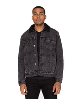 Unisex Sherpa-Lined Denim Jacket