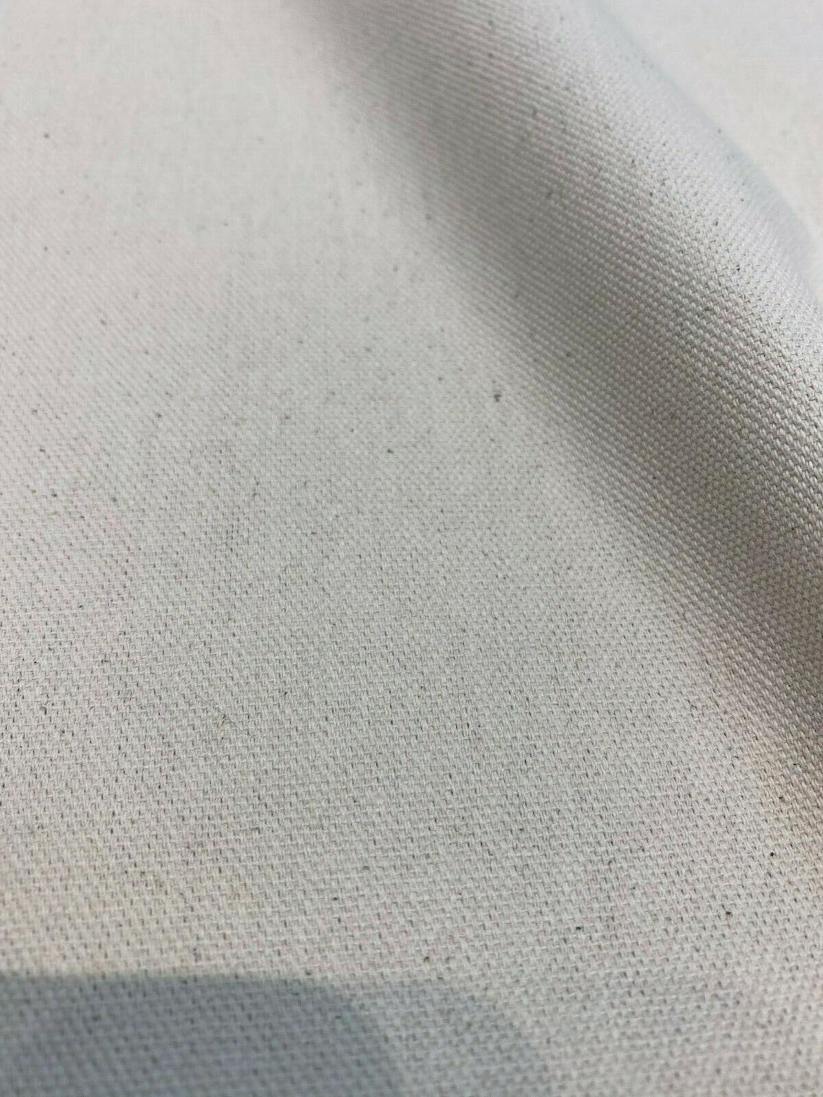 10 Oz Natural Beige Unbleached Cotton Duck Fabric - Natural, Flat Weave, 64" Width (1 Yard)