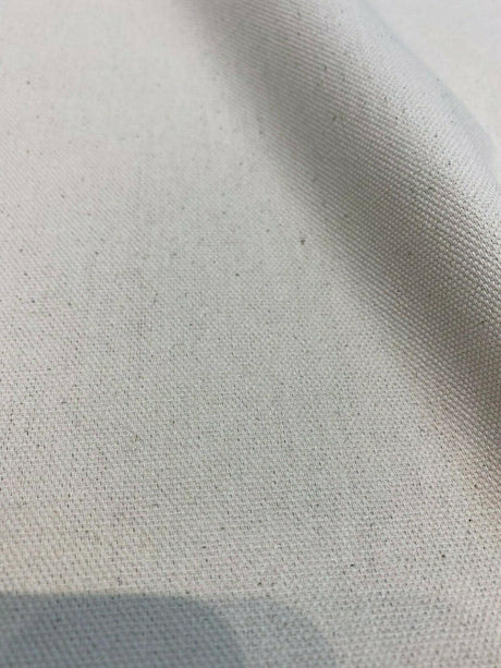 10 Oz Natural Beige Unbleached Cotton Duck Fabric - Natural, Flat Weave, 64" Width (1 Yard)