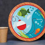 8 Count Little Fisherman Paper Plates 9 Inch Dinner Plates for Birthday and Retirement