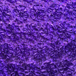 Purple Sequined Rosette Satin Fabric