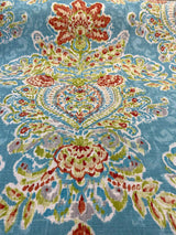 Crystal Vision Capri Linen Rayon Fabric - Light Blue Damask Floral, 54" Width (1 Yard)