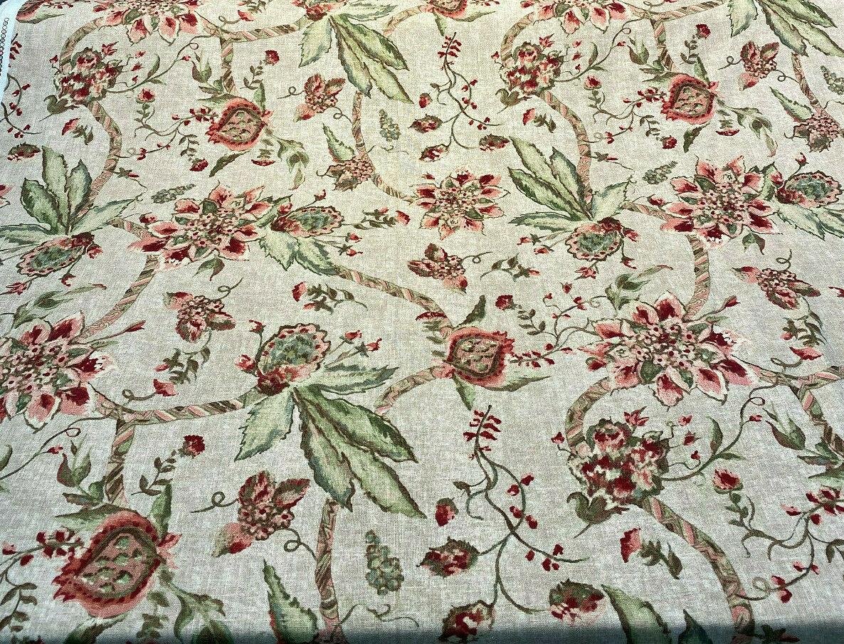 Ellen DeGeneres Hollyridge Farmhouse SRD Linen Rayon Fabric - Multi Purpose, 54" Width, 27" Horizontal Repeat, 27" Vertical Repeat (1 Yard)