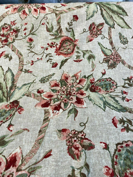 Ellen DeGeneres Hollyridge Farmhouse SRD Linen Rayon Fabric - Multi Purpose, 54" Width, 27" Horizontal Repeat, 27" Vertical Repeat (1 Yard)