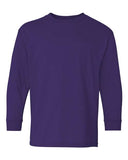 Camiseta de manga larga con cuello redondo para jóvenes Gildan Heavy Cotton – Camiseta duradera para niños de uso diario