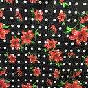 Poly Cotton Floral Polka Dot Fabric