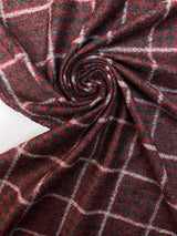Wool Knitted Checked Fabric