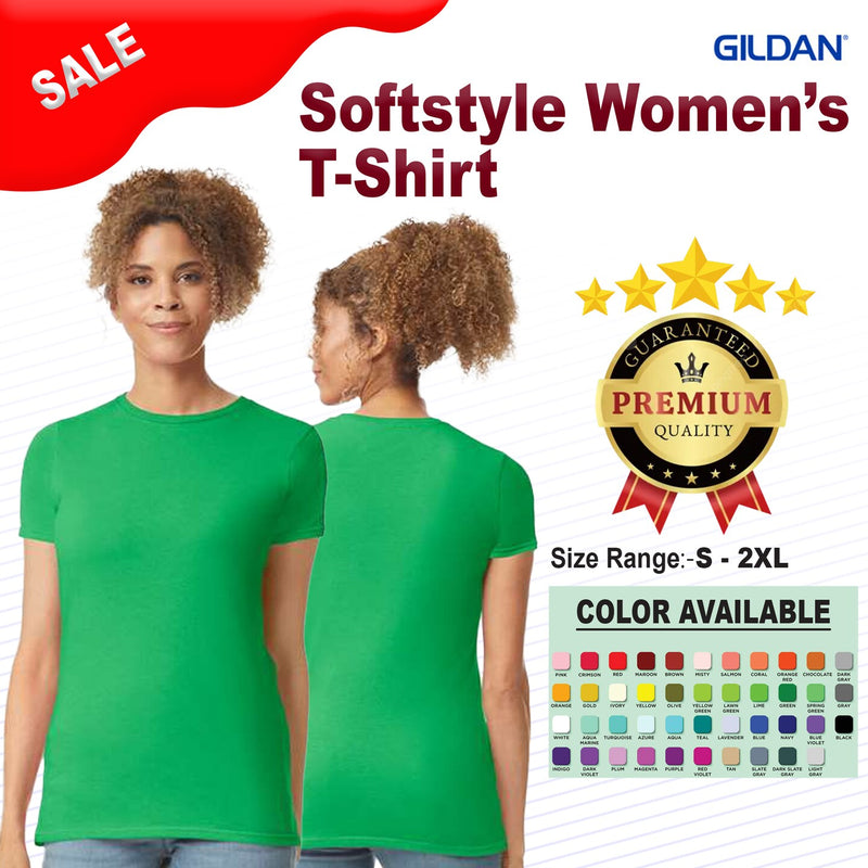 GildanÂ® Softstyle Womenâ€™s Crewneck Short Sleeve T-Shirt