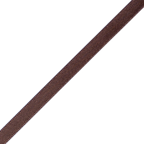 1/4" Brown Single Face Satin Ribbon
