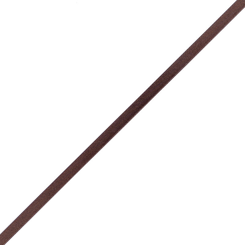 1/4" Brown Single Face Satin Ribbon