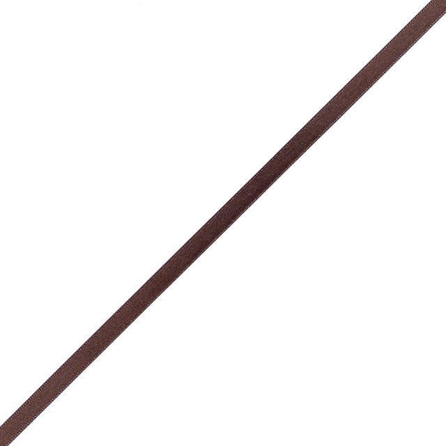 1/4" Brown Single Face Satin Ribbon