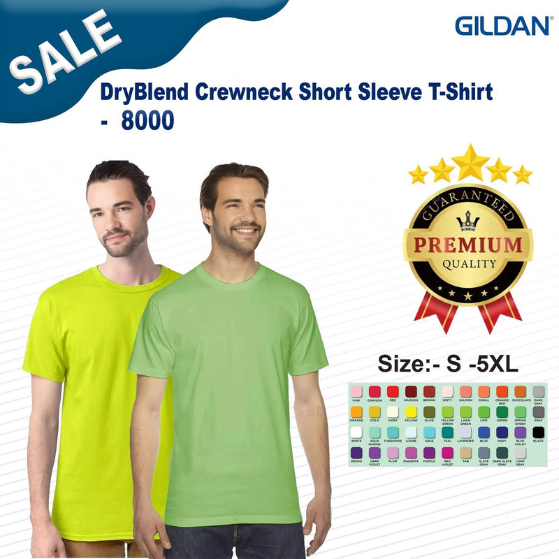 GildanÂ® DryBlend Crewneck Short Sleeve T-Shirt