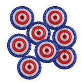 20" diam. Patriotic Stars & Stripes Cutout Hanging Paper Fans 12 Pieces