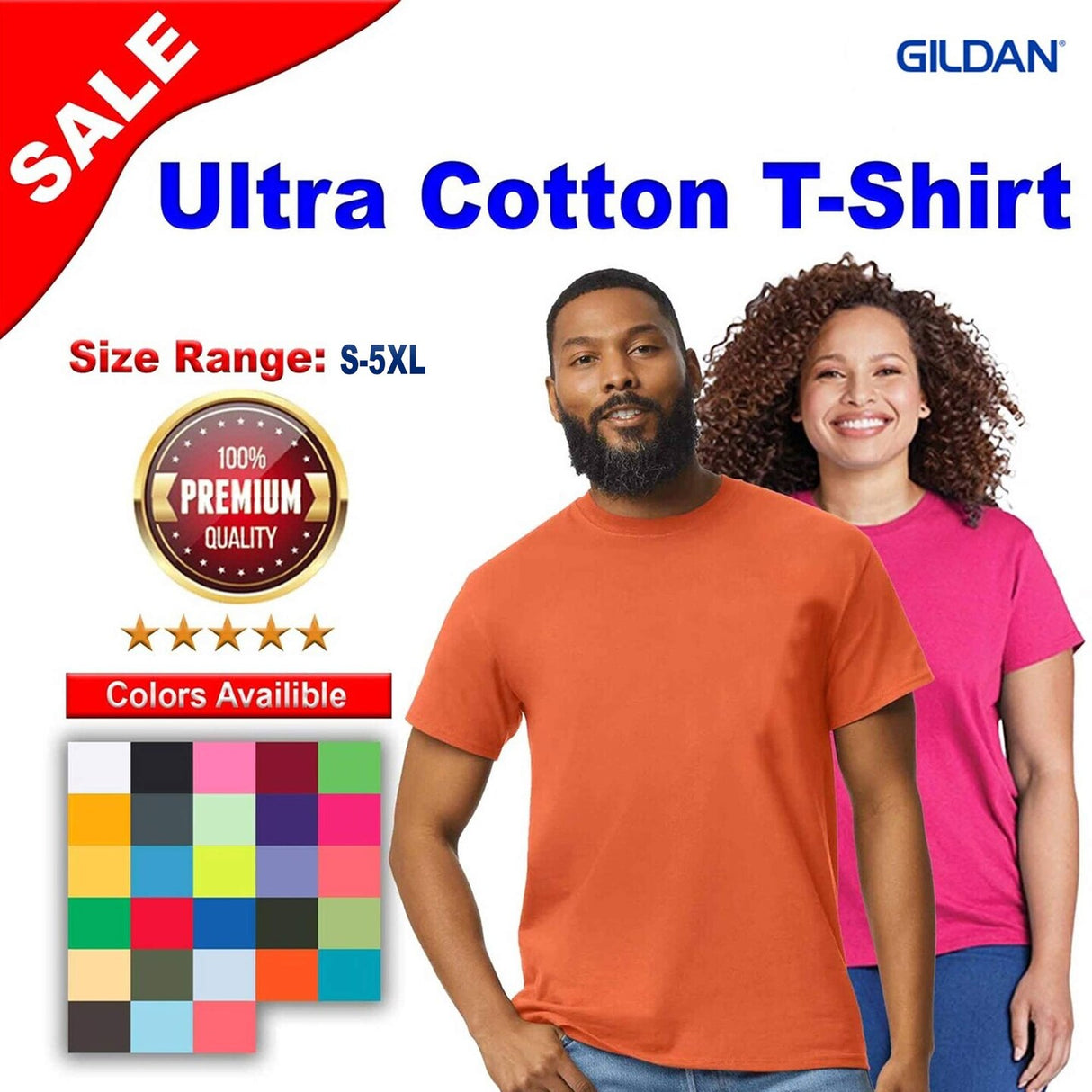 Gildan® Ultra Cotton Crewneck Short Sleeve T-Shirt