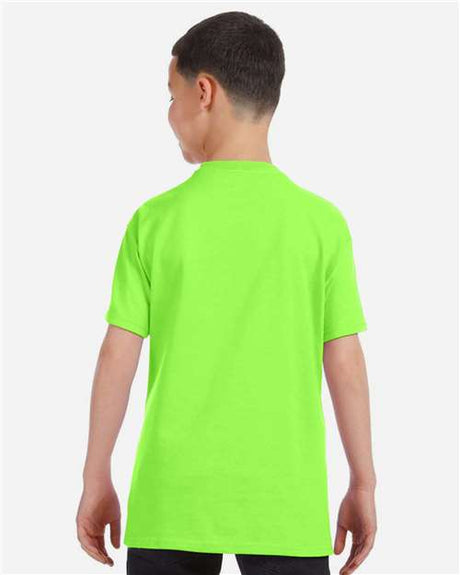 Youth Heavy Cotton Short Sleeve T Shirt | Breathable Durable Kids Cotton Tee | Classic Fit Everyday Youth Shirt
