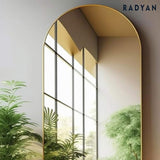 Vlush Full Length Mirror, 65"x22" with Aluminum Frame (Gold)