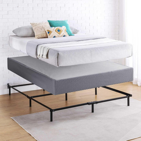 MELLOW Box Spring Heavy Duty Steel Easy Assembly Grey King
