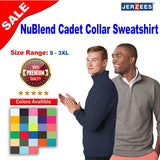 Jerzees® NuBlend 1/4-Zip Cadet Long Sleeve Collar Sweatshirt