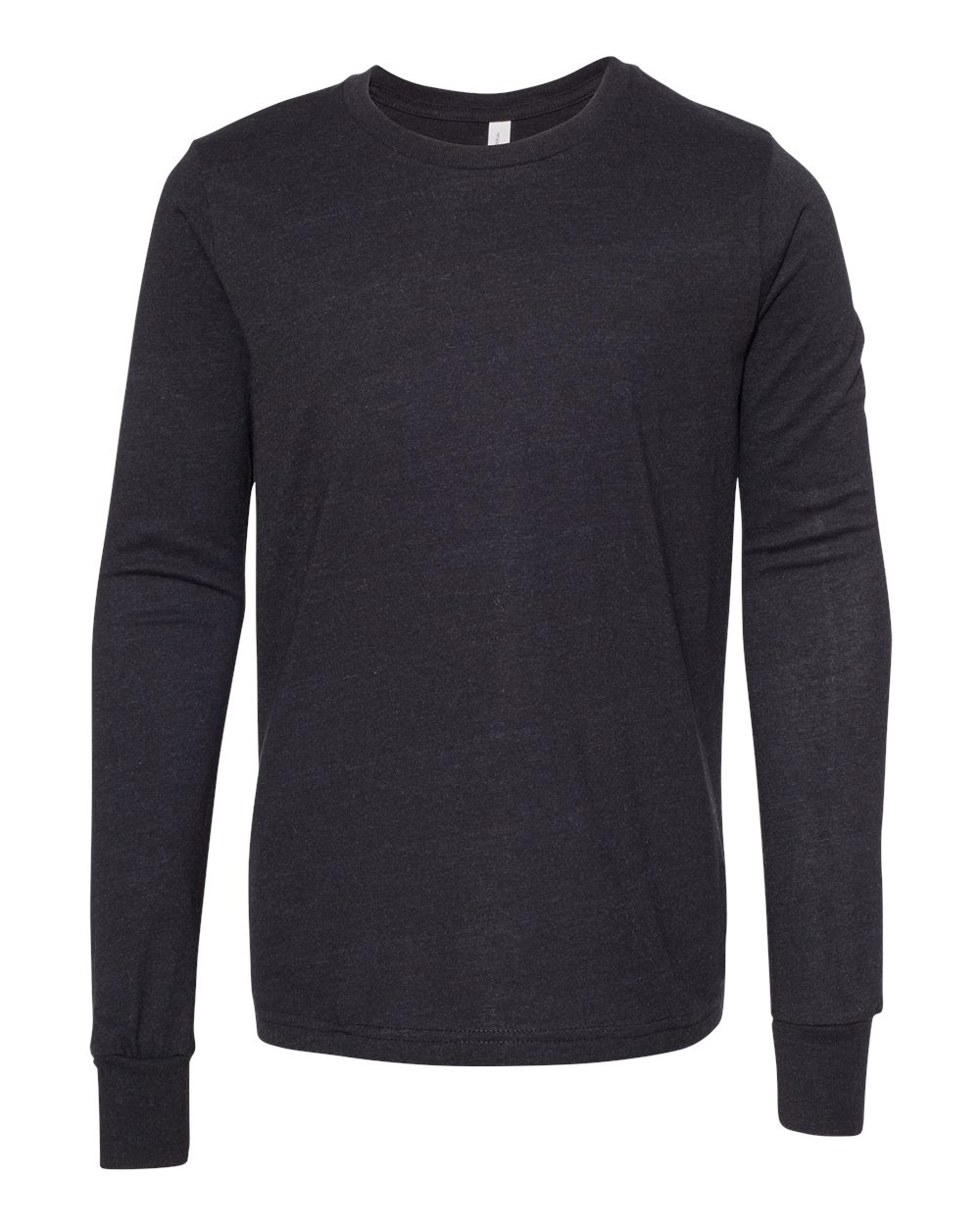 BELLA + CANVAS® Youth Heather CVC Crewneck Long Sleeve Tee - 3501YCVC