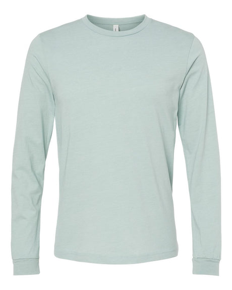 BELLA + CANVAS® Heather CVC Crewneck Long Sleeve Tee