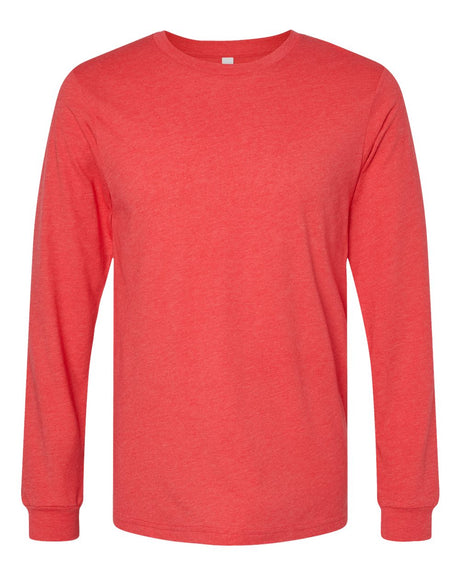 BELLA + CANVAS® Heather CVC Crewneck Long Sleeve Tee