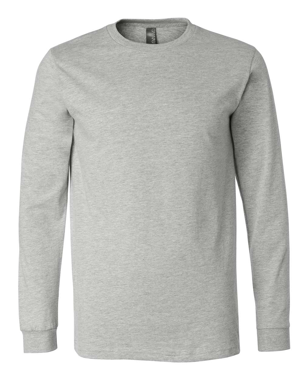 BELLA + CANVAS® Heather CVC Crewneck Long Sleeve Tee