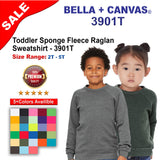 BELLA + CANVAS® Toddler Sponge Fleece Raglan Sweatshirt