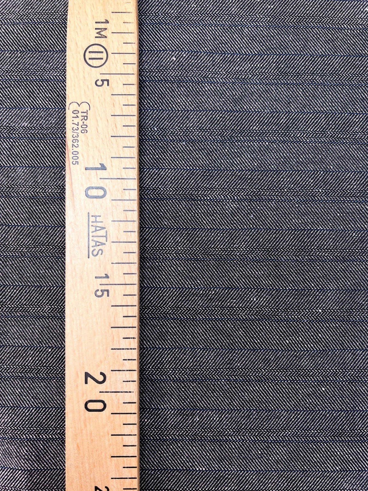 Wool Tweed Striped Melange Herringbone