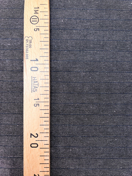 Wool Tweed Striped Melange Herringbone
