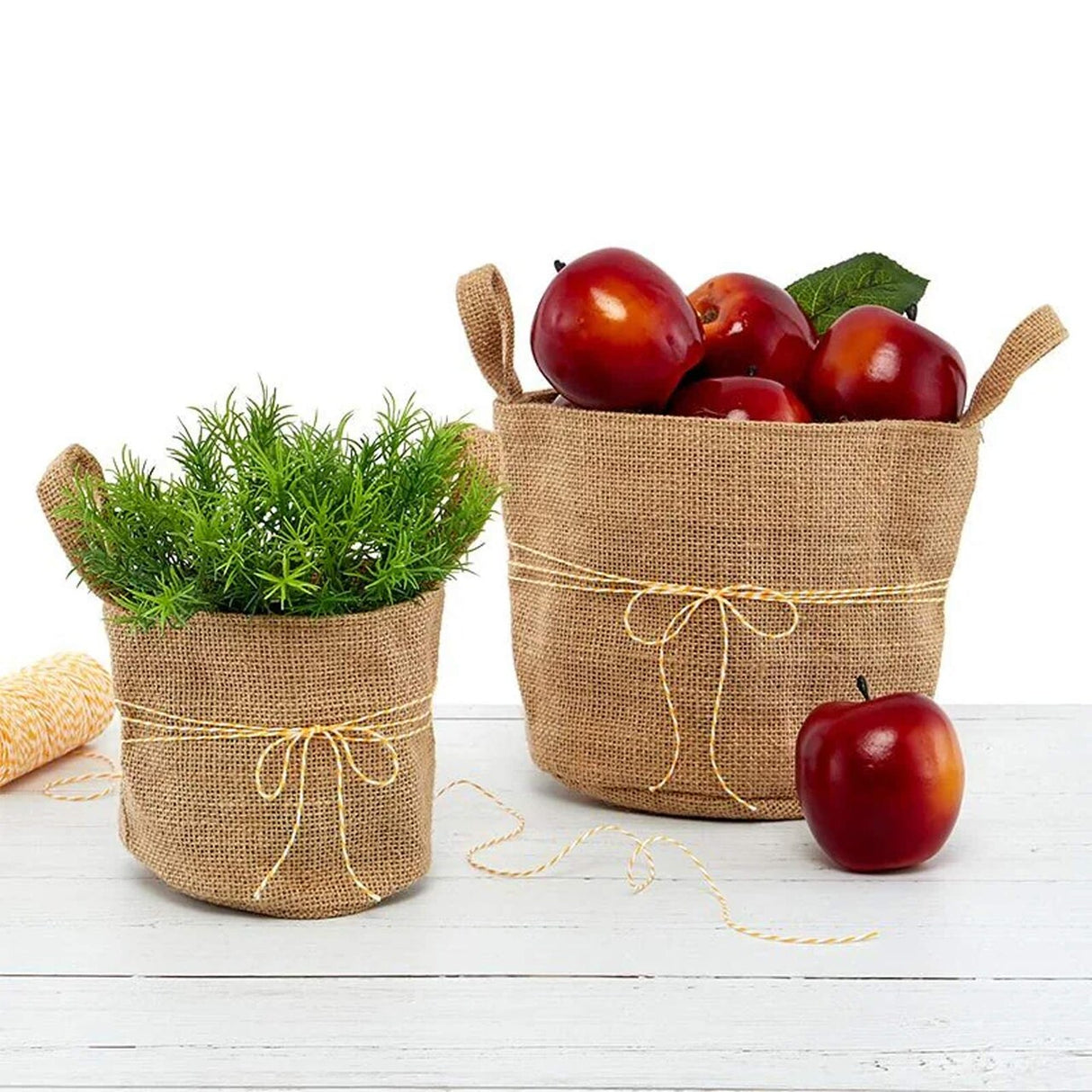 Small Burlap Baskets 4 1/2 '' X 4 1/2 '' X 4 1/2 '' Small