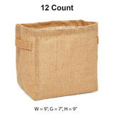 Burlap/Canvas Storage Baskets 9 '' X 7 '' X 9 '' Natural Burlap