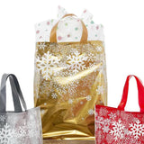 Snowflake LDPE Bags 22” x 8” x 18” for Festive Wrapping