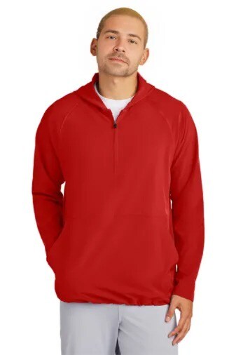 Sport-Tek® Repeat Half Zip Long Sleeve Hooded Jacket