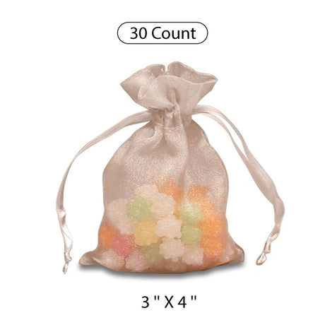 Chic Crystallized Organza Pouch 3" x 4"