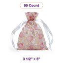 Printed Flat Organza Bag 3.5" x 5" Elegant and Stylish